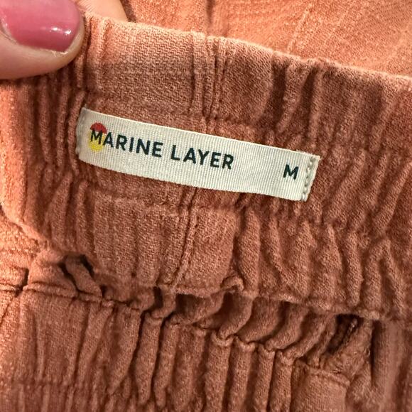 Marine Layer Women's Elle Midweight Pull On Pant Orange Medium - Picture 5 of 9